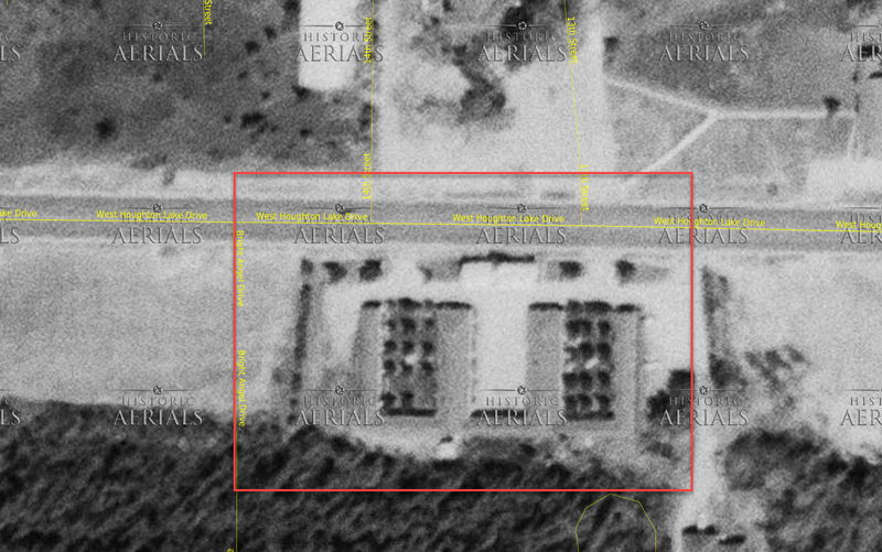 Johnsons Rustic Village (White Deer Condominiums) - 1960 Aerial Photo (newer photo)